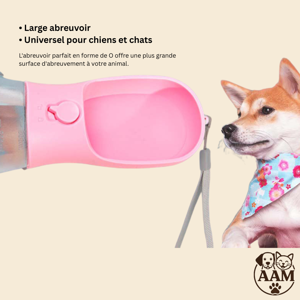 Bouteille pour animaux de compagnie 3 en 1