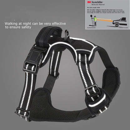 Harnais pour chien anti-traction, respirant et réfléchissant
